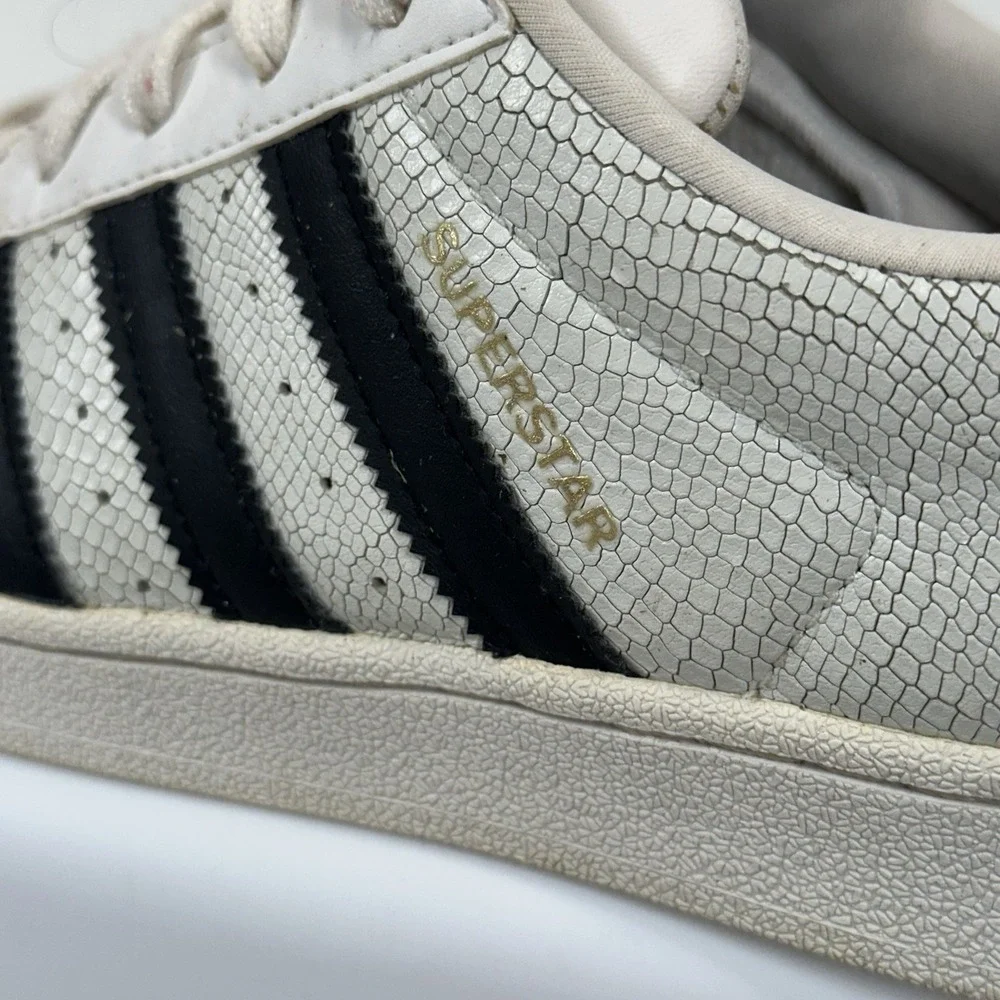 Adidas‎ Superstar Snakeskin Reptile Men's Size 7 White S76996 2016